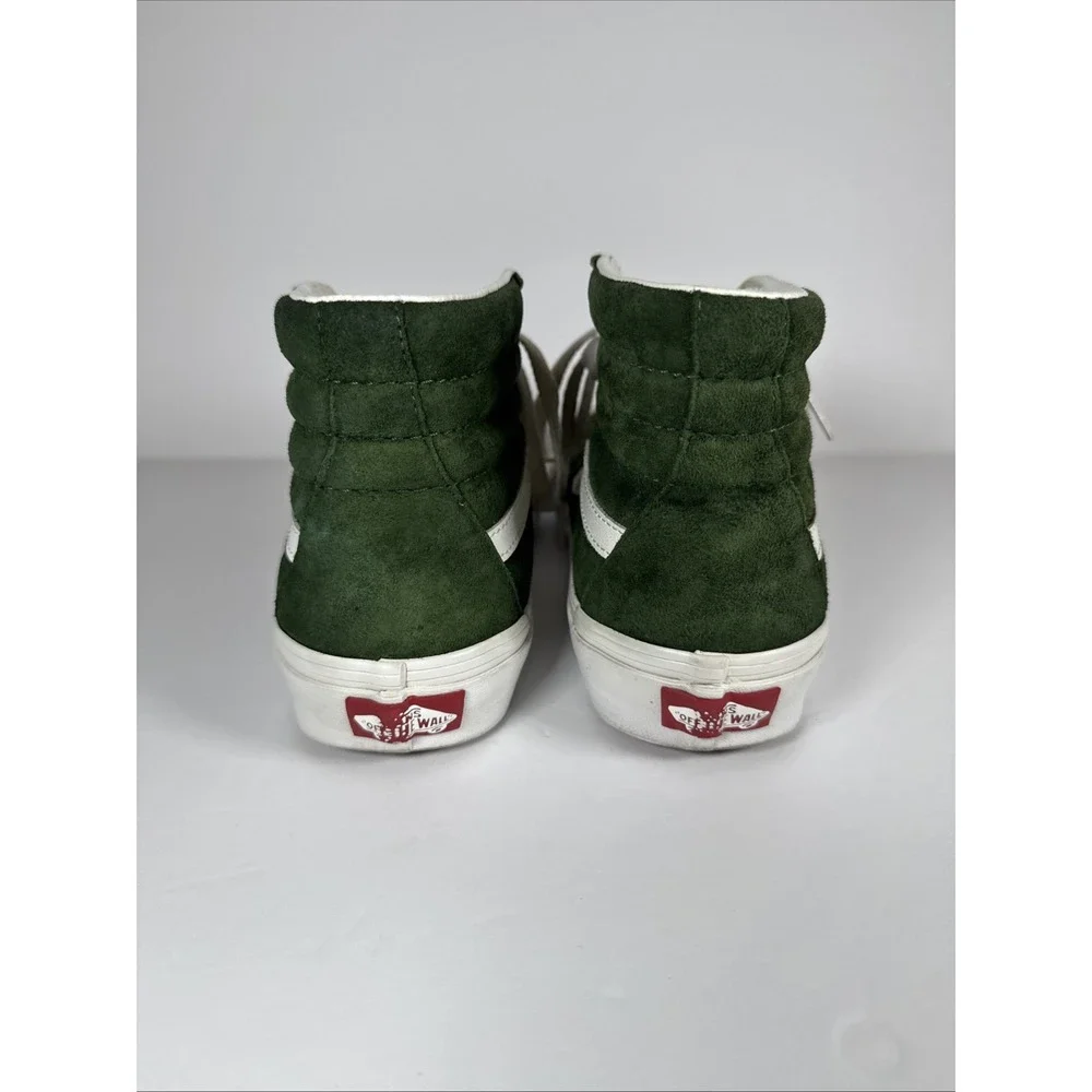 Vans Off The Wall Sk8-Hi HEIQ Eco Dry Green Suede Shoe Men Size 5.5 Women 7 0174